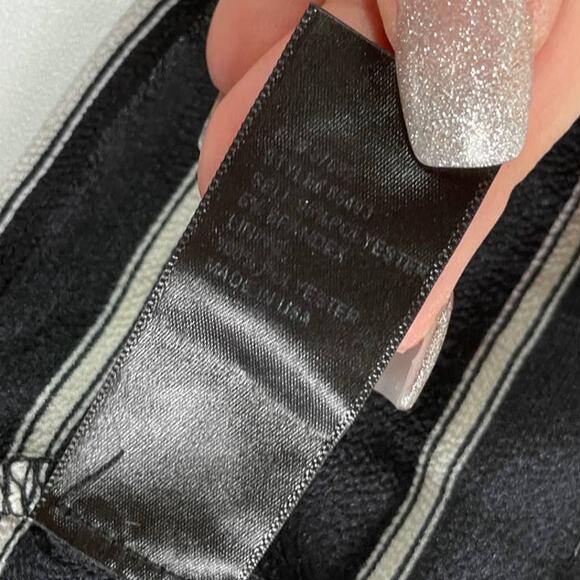 Nasty Gal Crop Top‎ Womens X Small Black White Stripe After Party Tie Back - Picture 7 of 7